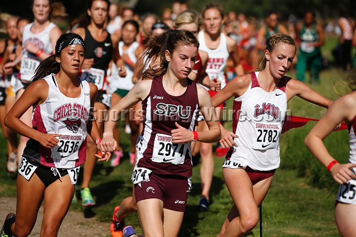2014StanfordCollWomen-111.JPG - College race at the 2014 Stanford Cross Country Invitational, September 27, Stanford Golf Course, Stanford, California.